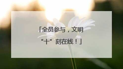 全员参与，文明“十”刻在线！