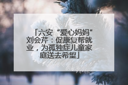 六安“爱心妈妈”刘会芹：促康复帮就业，为孤独症儿童家庭送去希望