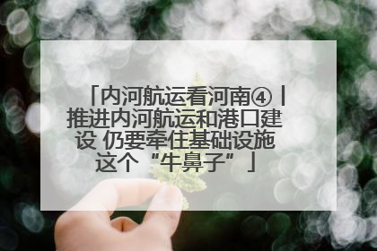 内河航运看河南④丨推进内河航运和港口建设 仍要牵住基础设施这个“牛鼻子”