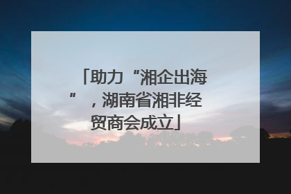 助力“湘企出海”，湖南省湘非经贸商会成立