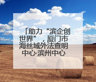 助力“滨企创世界”，厦门市海丝域外法查明中心·滨州中心揭牌