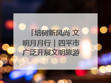 培树新风尚 文明月月行｜四平市广泛开展文明旅游主题实践活动