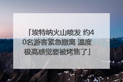 埃特纳火山喷发 约40名游客紧急撤离 温度极高感觉要被烤焦了