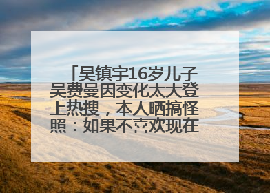 吴镇宇16岁儿子吴费曼因变化太大登上热搜，本人晒搞怪照：如果不喜欢现在的我可以离开