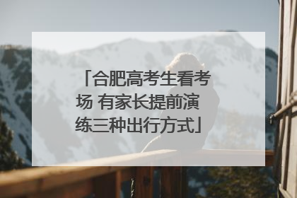 合肥高考生看考场 有家长提前演练三种出行方式
