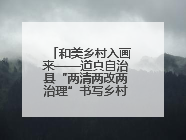 和美乡村入画来——道真自治县“两清两改两治理”书写乡村振兴新答卷