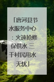 唐河县节水服务中心：火速抢修保供水 三千村民用水无忧
