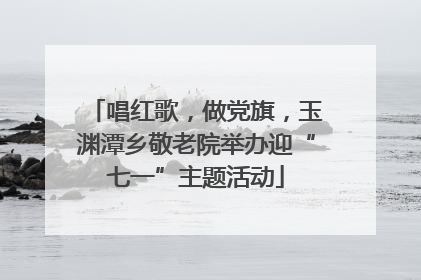 唱红歌，做党旗，玉渊潭乡敬老院举办迎“七一”主题活动