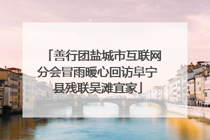善行团盐城市互联网分会冒雨暖心回访阜宁县残联吴滩宜家