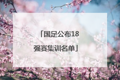 国足公布18强赛集训名单