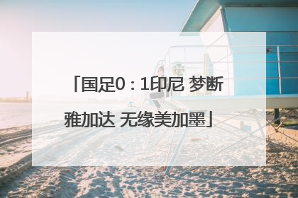 国足0∶1印尼 梦断雅加达 无缘美加墨