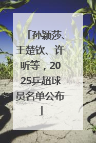 孙颖莎、王楚钦、许昕等，2025乒超球员名单公布