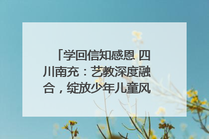 学回信知感恩 四川南充：艺教深度融合，绽放少年儿童风采｜您牵挂的四川