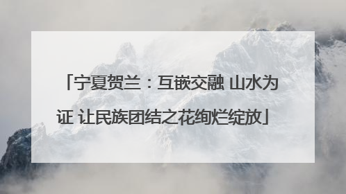 宁夏贺兰：互嵌交融 山水为证 让民族团结之花绚烂绽放