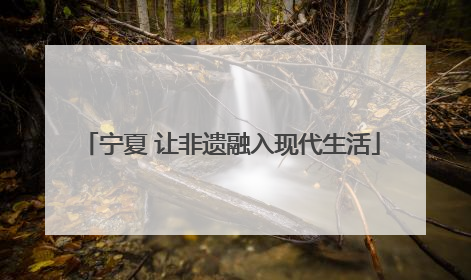 宁夏 让非遗融入现代生活