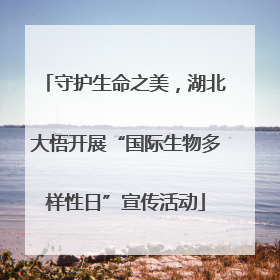 守护生命之美，湖北大悟开展“国际生物多样性日”宣传活动