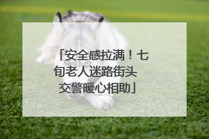 安全感拉满！七旬老人迷路街头 交警暖心相助