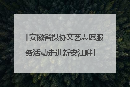 安徽省摄协文艺志愿服务活动走进新安江畔