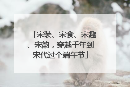 宋装、宋食、宋趣、宋韵，穿越千年到宋代过个端午节