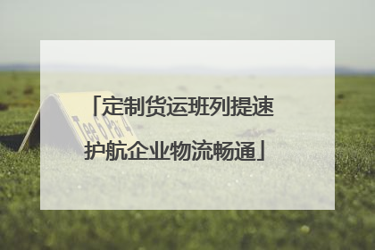 定制货运班列提速 护航企业物流畅通