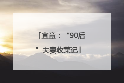 宜章：“90后”夫妻收菜记