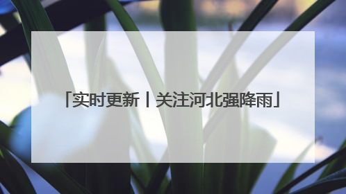 实时更新丨关注河北强降雨