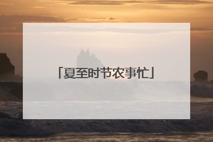 夏至时节农事忙