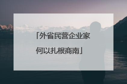 外省民营企业家何以扎根商南
