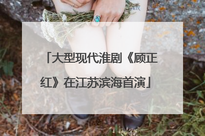 大型现代淮剧《顾正红》在江苏滨海首演