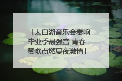 太白湖音乐会奏响毕业季最强音 青春赞歌点燃夏夜激情