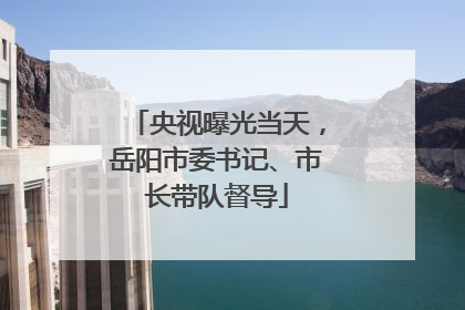 央视曝光当天，岳阳市委书记、市长带队督导