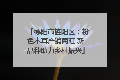 德阳市旌阳区：粉色木耳产销两旺 新品种助力乡村振兴