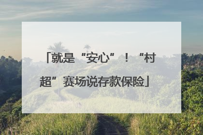 就是“安心”！“村超”赛场说存款保险