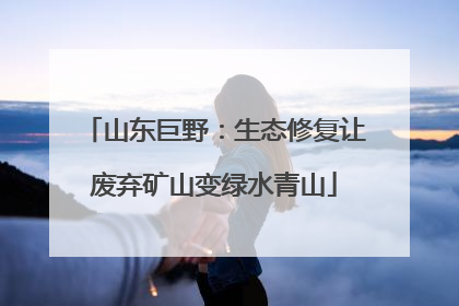 山东巨野：生态修复让废弃矿山变绿水青山