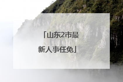 山东2市最新人事任免