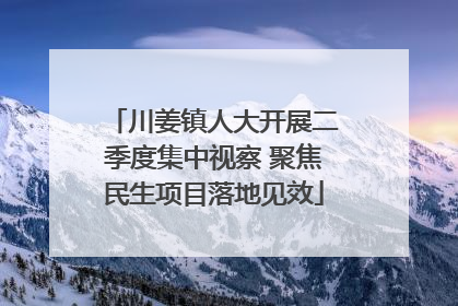 川姜镇人大开展二季度集中视察 聚焦民生项目落地见效