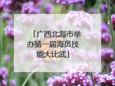 广西北海市举办第一届海员技能大比武