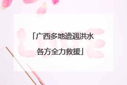 广西多地遭遇洪水 各方全力救援