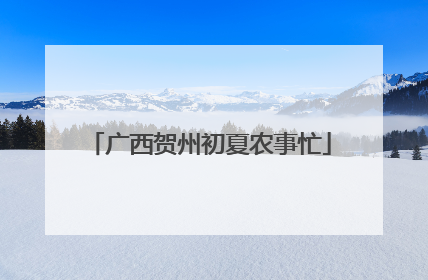 广西贺州初夏农事忙