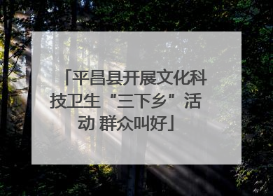 平昌县开展文化科技卫生“三下乡”活动 群众叫好