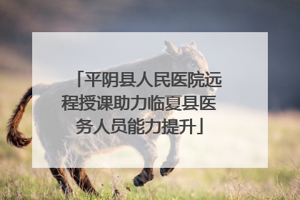 平阴县人民医院远程授课助力临夏县医务人员能力提升