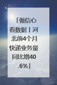 强信心 看数据丨河北前4个月快递业务量同比增40.6%