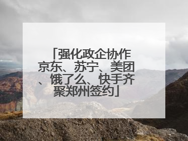 强化政企协作 京东、苏宁、美团、饿了么、快手齐聚郑州签约