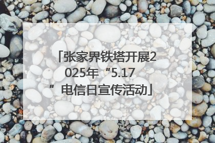 张家界铁塔开展2025年“5.17”电信日宣传活动