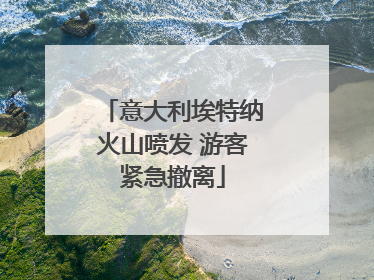 意大利埃特纳火山喷发 游客紧急撤离