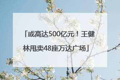 或高达500亿元！王健林甩卖48座万达广场