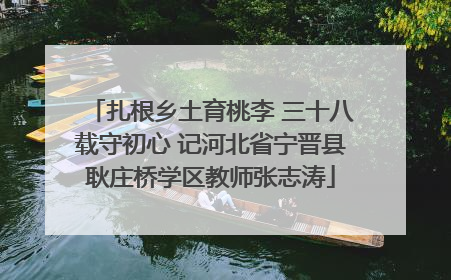 扎根乡土育桃李 三十八载守初心 记河北省宁晋县耿庄桥学区教师张志涛