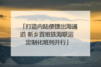 打造内陆便捷出海通道 新乡首班铁海联运定制化班列开行