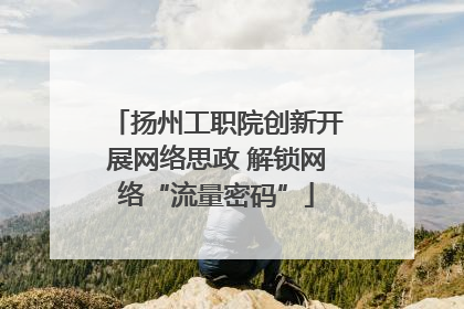 扬州工职院创新开展网络思政 解锁网络“流量密码”