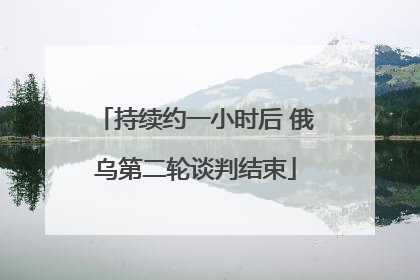 持续约一小时后 俄乌第二轮谈判结束